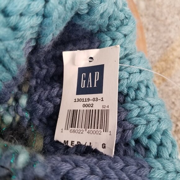 Vintage Gap Wool Blend Hat Knit Toque Y2K Square Chunky Size M/L With Tags - Picture 6 of 10